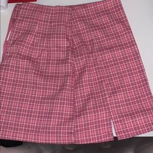 Brandy Melville Pink Plaid skirt